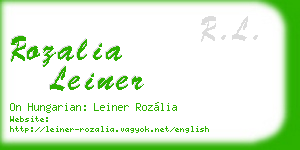 rozalia leiner business card
